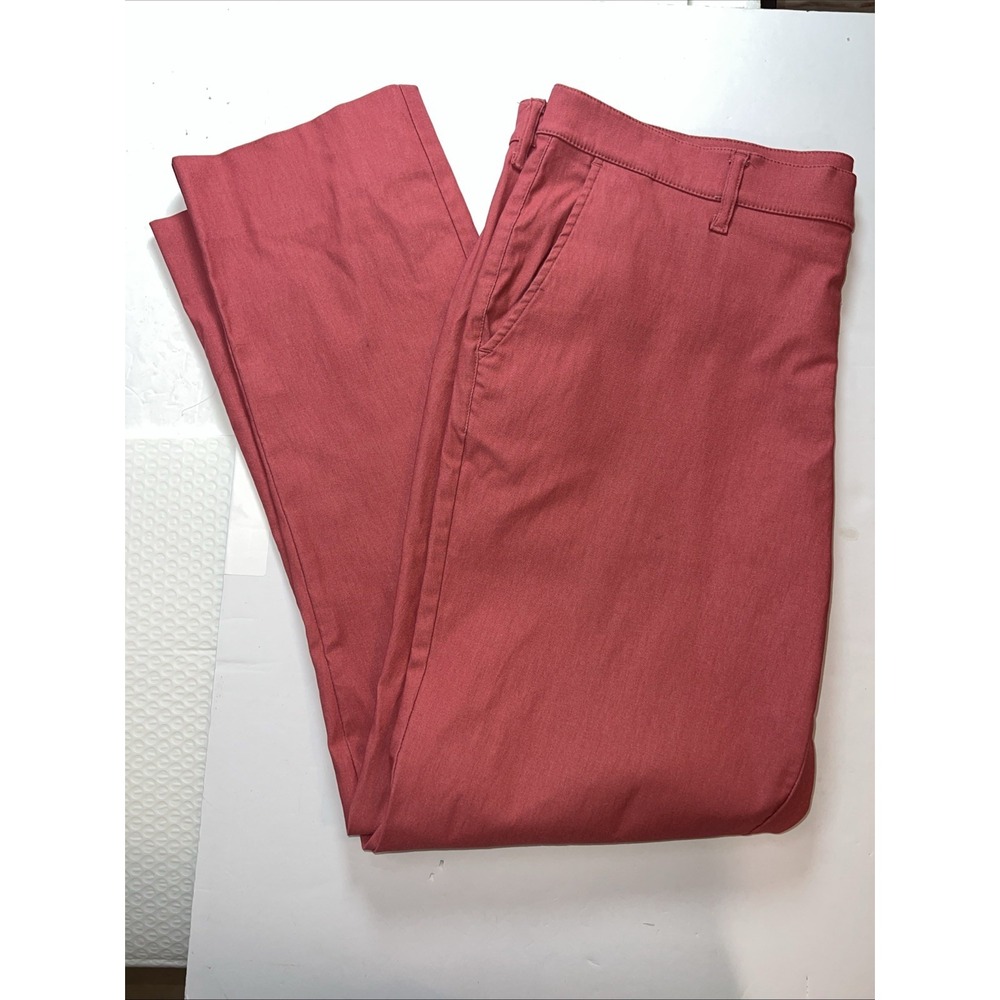 Mizzen Main Chino Pants Men's Actual Size 36x31 Pink/Coral Mid Rise-Golf